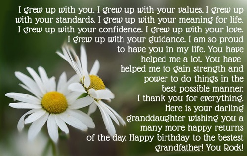 Grandpa Birthday Quotes - Happy Birthday Grandpa Wishes