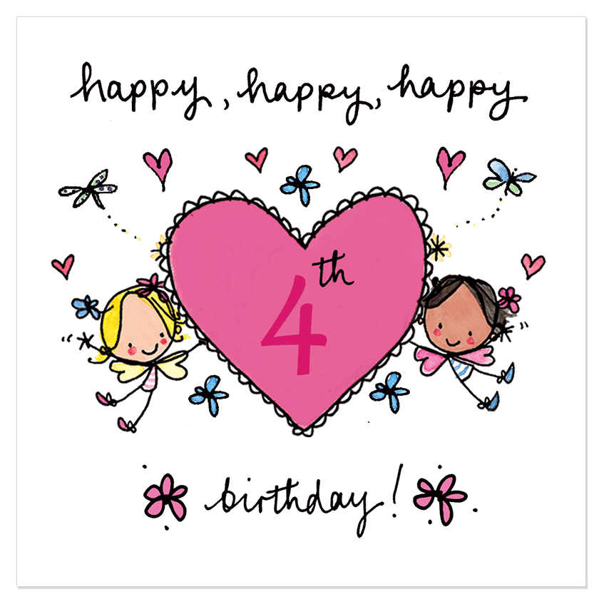 Happy 4th Birthday 4th Birthday Wishes 4 YEAR OLDS 4th Birthday