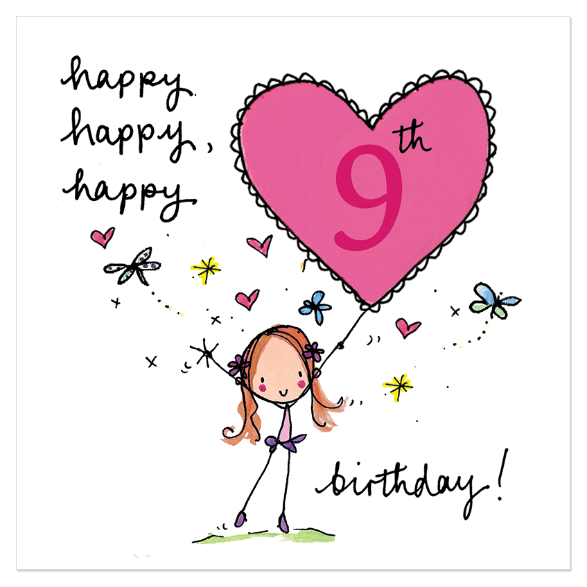 Happy 9th Birthday - Birthday Wishes, Cards, Messages, Lines, Images