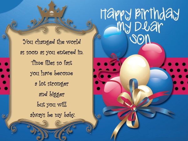 Birthday Wishes For Son - Happy Birthday Wishes For Son