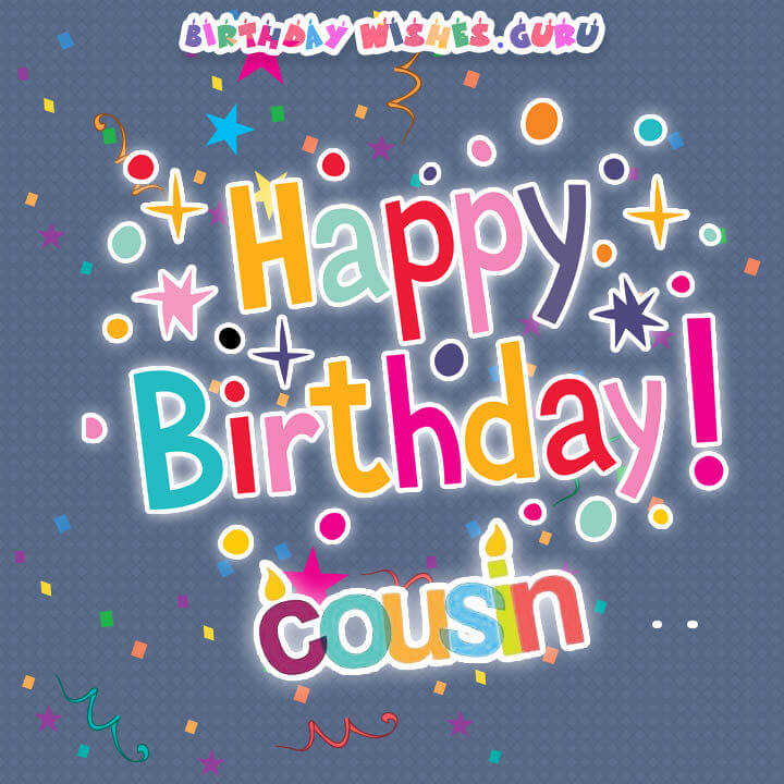 Happy Birthday Wishes Image For Cousin - Happy Birthday Wishes