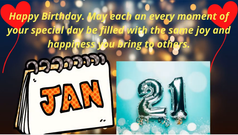 21 January Happy Birthday Wishes