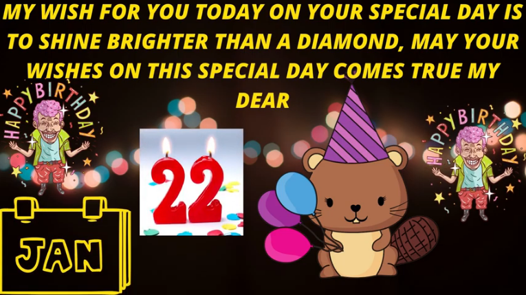 Happy 22 January Birthday Wishes