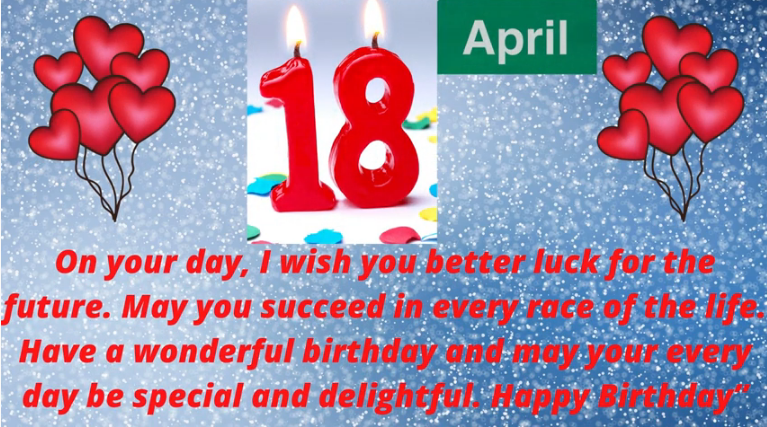 18 April Birthday Wishes